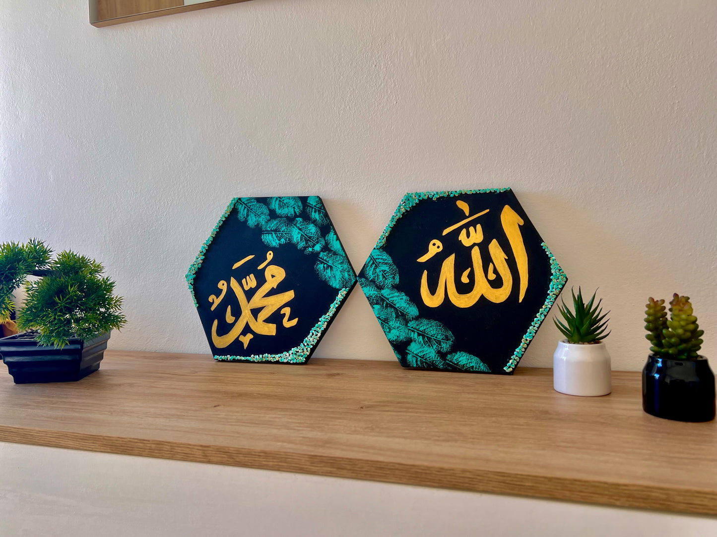 Hexagonal paintings الله محمد